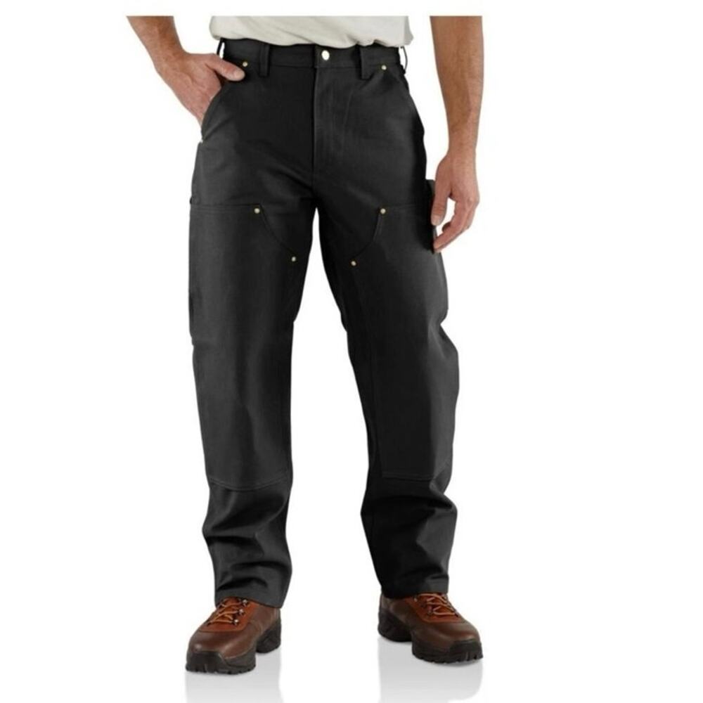 Carhartt Men’s Duck Canvas Black Pants Sz 50X30 B11-BlK Loose Original Fit